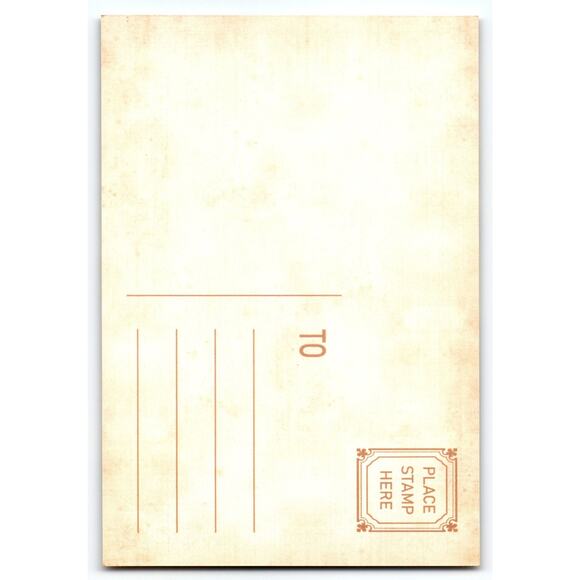 Vintage Halloween Postcard Red Toadstools Forest Scene Photochrome - Picture 2 of 2